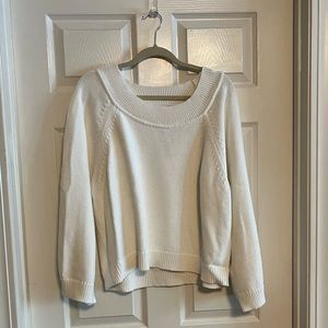 NWT J. Crew White 100% Cotton Relaxed Fit Sweater